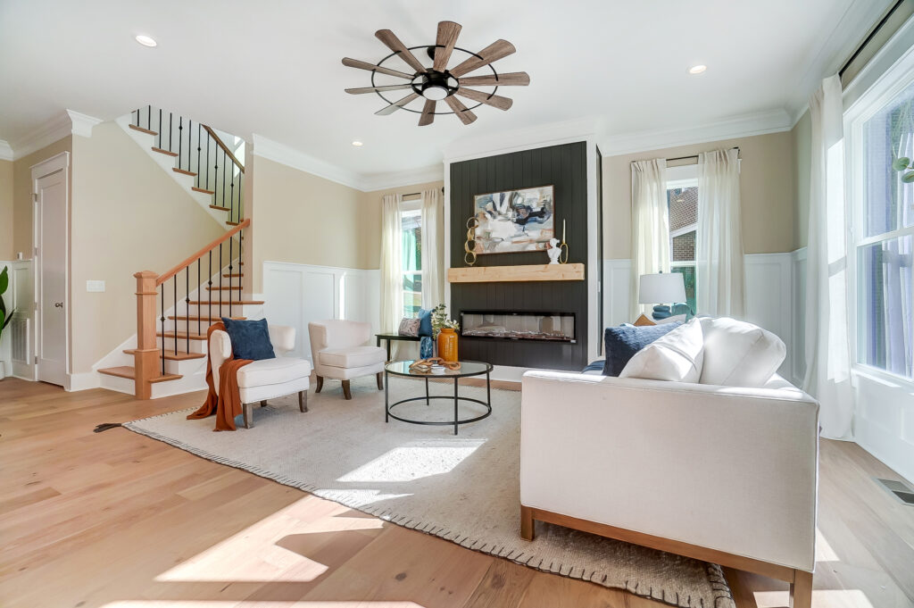 Thames River Living Room modern interior by Turforge Homes