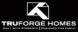 Turforge Homes logo with the tagline 'Build with strength, designed for family'